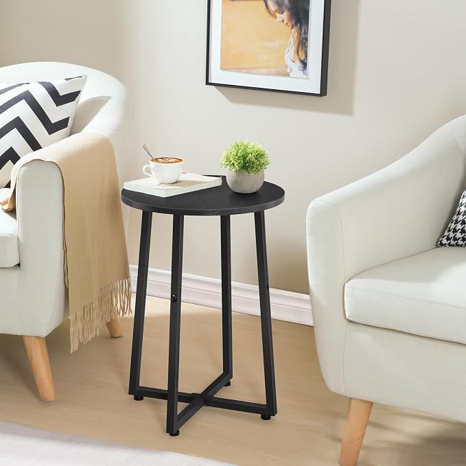HOOBRO Side Table, Round End Accent Table - Image 4