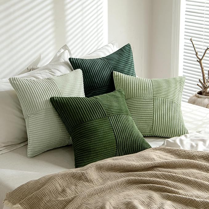 MIULEE Spring Green Decorative Throw Pillow Covers 16x16 Inch Set of 4 Boho - Image 4