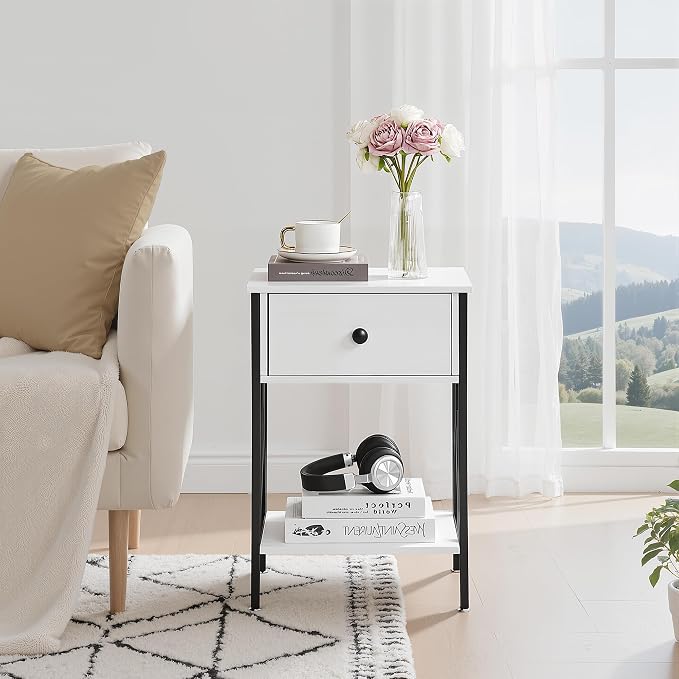 VECELO Nightstands Set of 2, Modern Bedside End Tables, Night Stands - Image 3