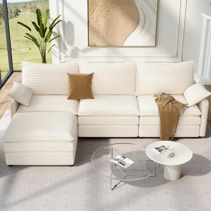 Vesgantti 108" Modular Sectional Sofa, Comfy Cloud Couch by Vesgantti