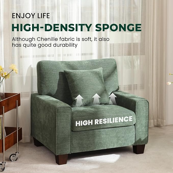 DOPEDIO Modern Living Room Sofa Set, 88.58" Chenille Loveseat - Image 7