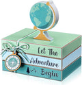 Pinkunn 4 Pcs Travel Themed Decorations Adventure Awaits Wooden Centerpieces by Pinkunn