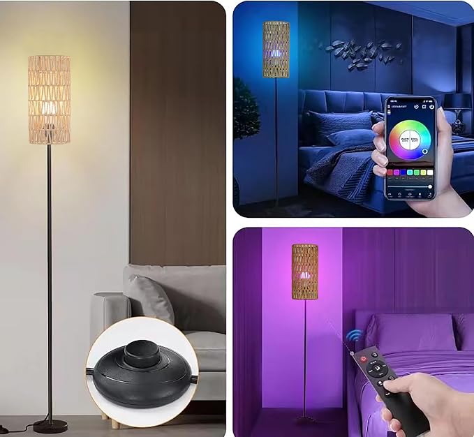 Ruiever Floor Lamp for Living Room, Farmhouse Floor lamp, Modern Standing lamp - Image 3