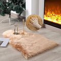 linmopm Faux Fur Rug Sheepskin Shag Fluffy Fuzzy Beige 2x3 ft Small Rugs by Limopmfauxfurproducts