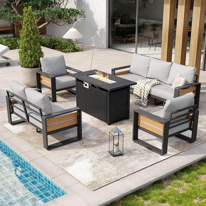 Aoxun Aluminum Patio Furniture Set - Image 5