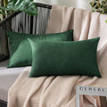 MIULEE Pack of 2 Decorative Outdoor Solid Waterproof Throw Pillow Covers Faux by MIULEE