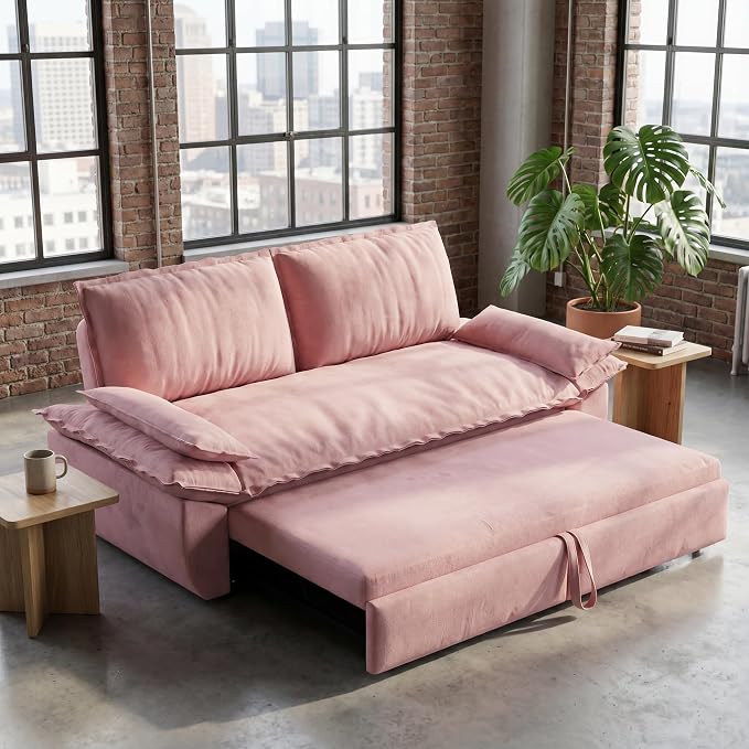 73.2" Sofa Bed Queen, 3-in-1 Pull Out Sofa Bed - Image 11