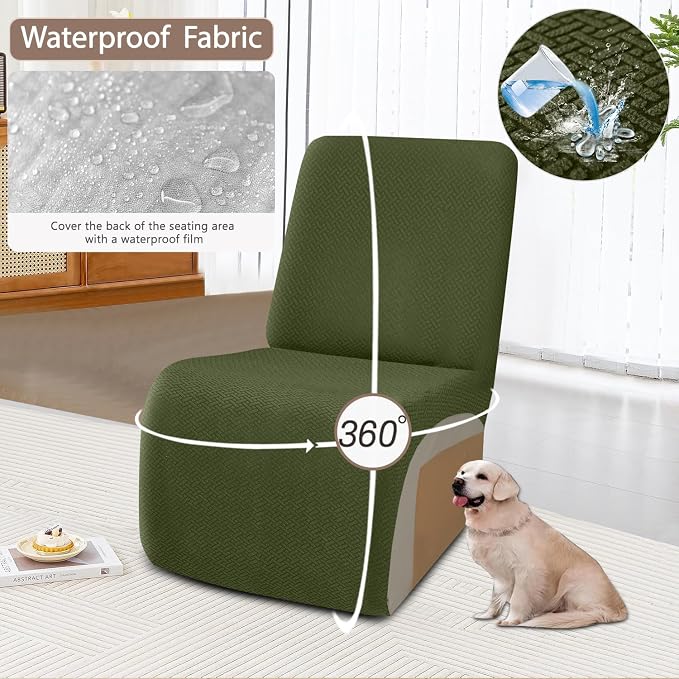 ALIECOM 100% Waterproof Recliner Sectional Couch Covers L Shape Stretch Corner - Image 4