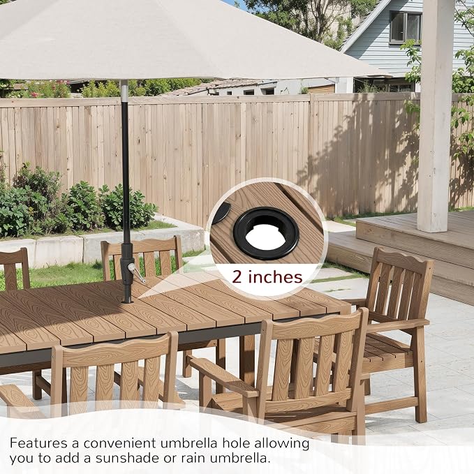 Stoog 7-Piece All-Weather Patio Dining Set, HIPS & Aluminum Outdoor Table - Image 6