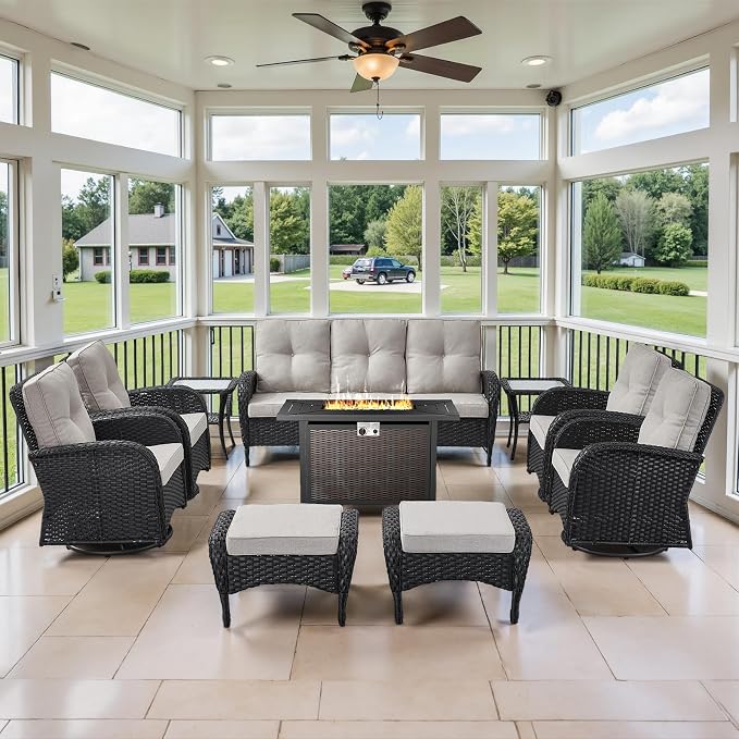 Belord Expansive 10 Pieces Outdoor Patio Furniture Set by Belord