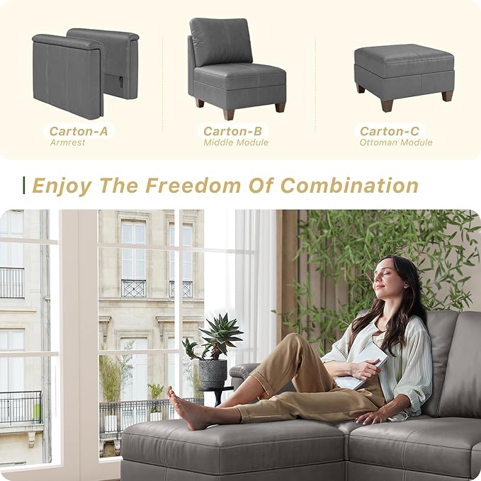 SITJOY Faux Leather Living Room Chair - Image 5