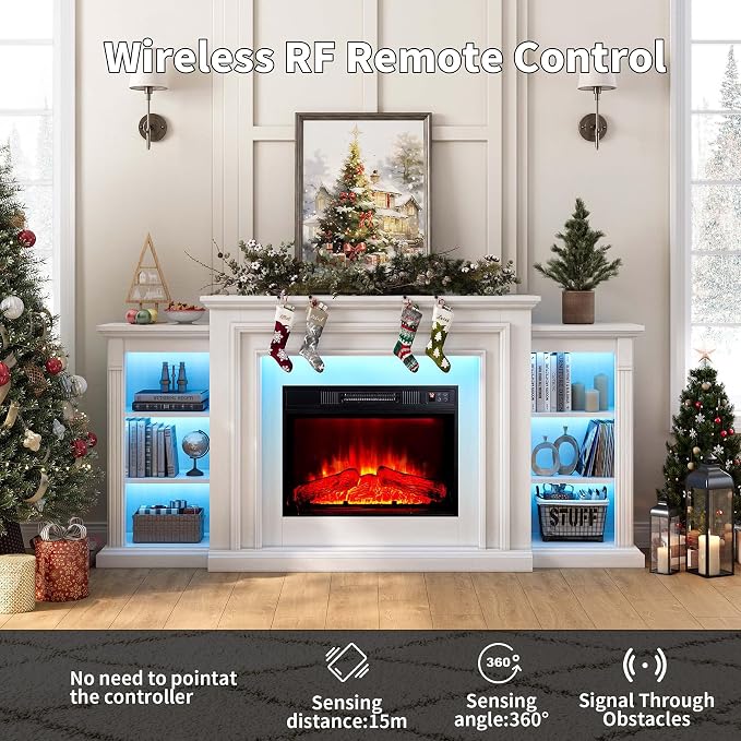 72" LED Lights Electric Fireplace - Image 3
