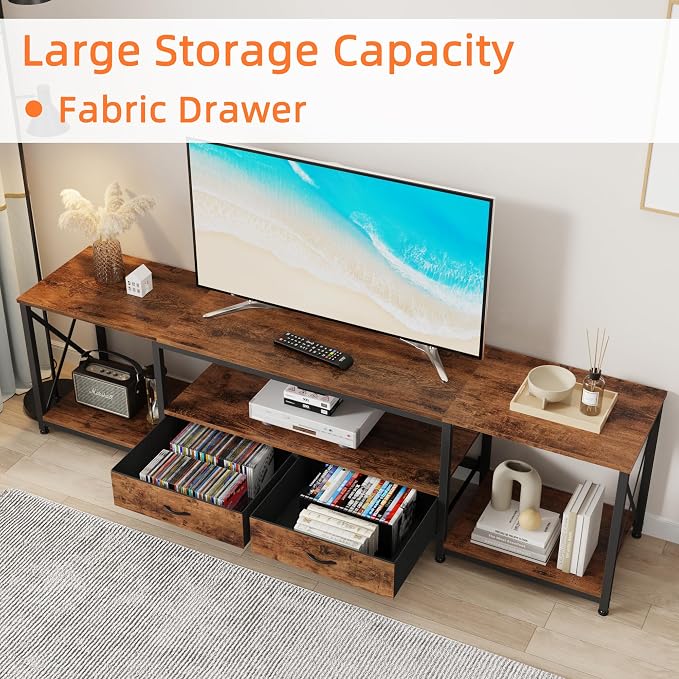 GYIIYUO TV Stand with Fabric Drawers - Image 8