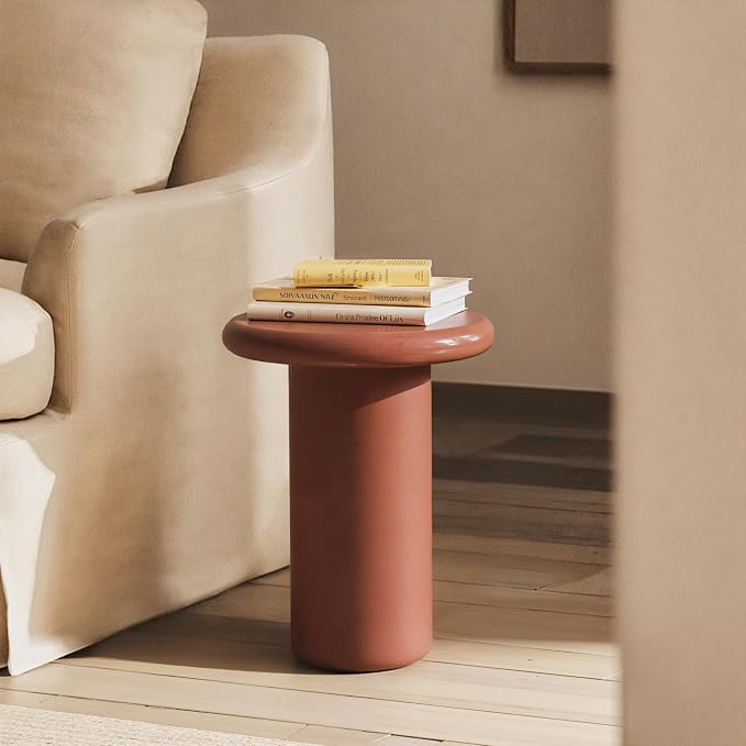 Acanva Modern End Tables with High Glossy Finish, Curved Edges, Accent Center - Image 5