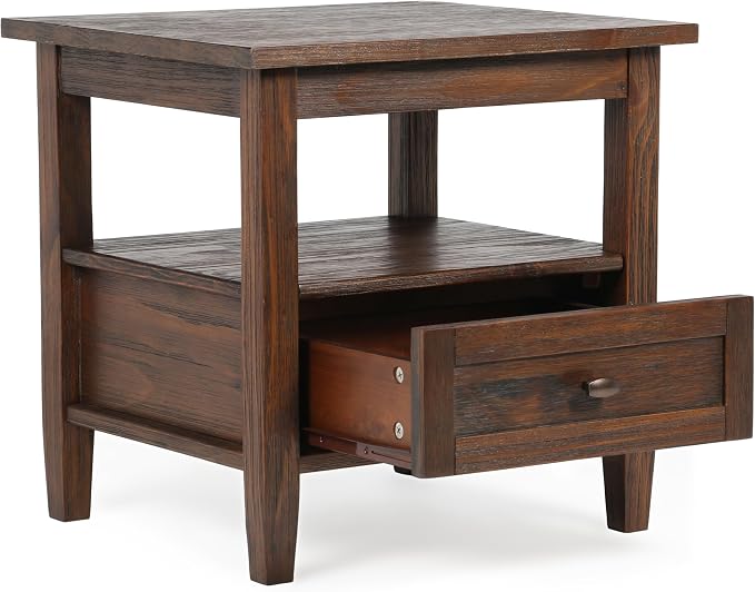 SIMPLIHOME Warm Shaker Solid Wood 20 inch Wide Transitional-Style End Tables in - Image 2