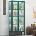 UNICOLY Display Cabinet with Glass Doors, Glass Display Cabinet with 8 Color by For30YearsWehavespecializedinsteelfurniture