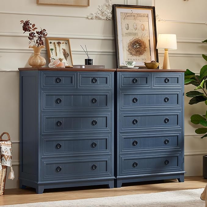 Joaxswe Farmhouse 6 Drawer Dresser - Image 6