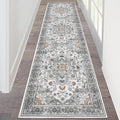 HEBE Hallway Runner Rug 2'x8' Washable Vintage Distressed Area Rugs Non Slip by HEBE