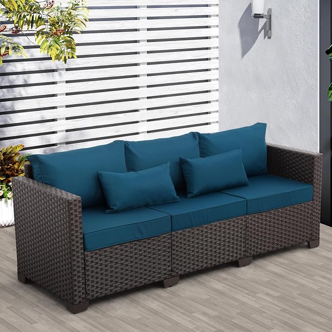 Rattan Star Outdoor Couch 3 Seater Sofa Outdoor Furniture Deep Seat High - Image 6