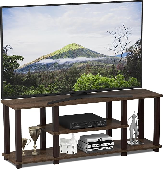 Furinno Turn-N-Tube No Tools 3D 3-Tier Entertainment TV Stand up to 50 inch TV by Furinno-FitsYourSpaceFitsYourBudget