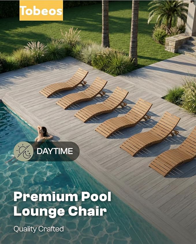 Folding HDPE Outdoor Chaise Lounge - Image 9