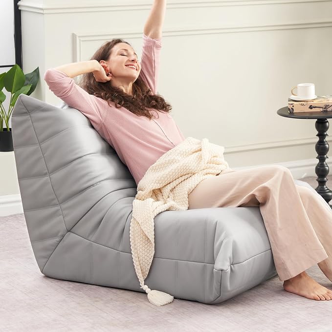 Hobestluk Giant Bean Bag Chair Lazy Floor Sofa, Memory Foam Fireside Sofa - Image 3