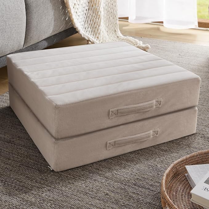 Codi High Density Foam Floor Pillow 2 Sets, Large Meditation Cushions Seating by Codi