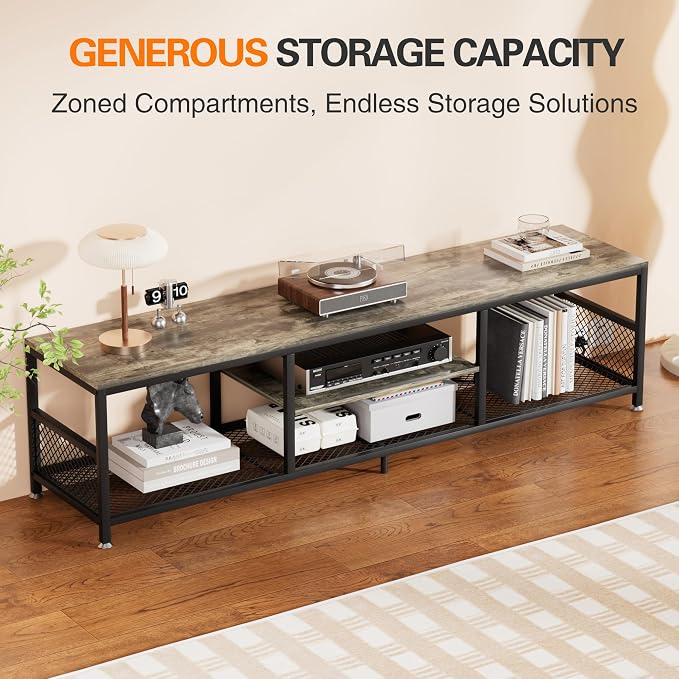 VECELO TV Stand with Power Outlets - Image 7