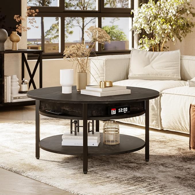 FABATO Round Lift Top Coffee Table - Image 4