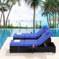 PeakPursuit Patio Lounge Chairs, Outdoor PE Wicker Chaise Lounge Set of 2 by Unknown