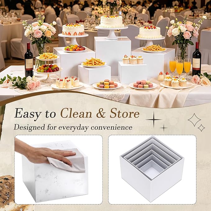 6 Pcs Buffet Risers, Display Stand Shelf - Image 4