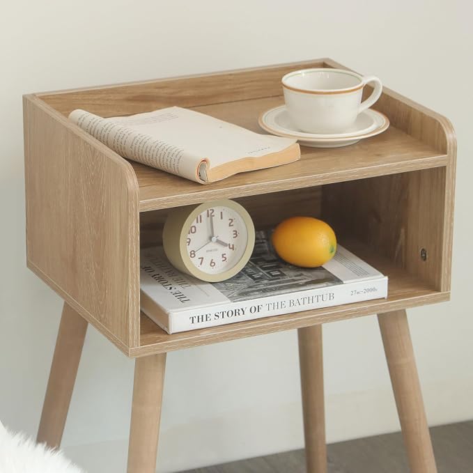 MaxSmeo Nightstand, Mid Century Modern Side Table Bedroom - Image 7