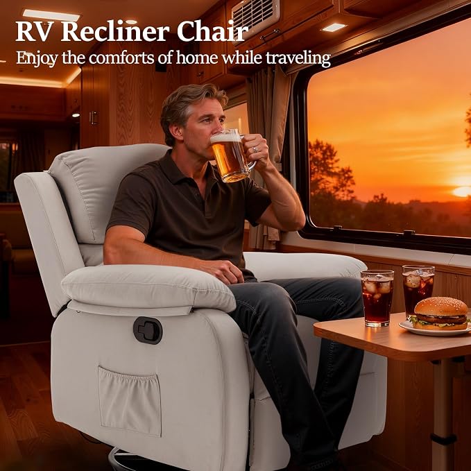 Korser Recliner Chair, 360 Swivel Rocker Chair - Image 7