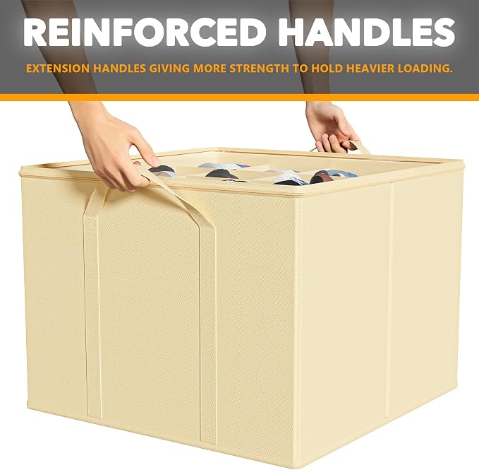 SpaceAid Shoe Organizer for Closet, 2 Pack Foldable Shoe Storage Containers - Image 5