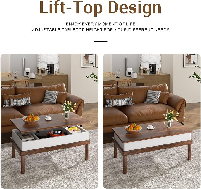 Shintenchi Coffee Table, Lift Top Coffee Table - Image 4
