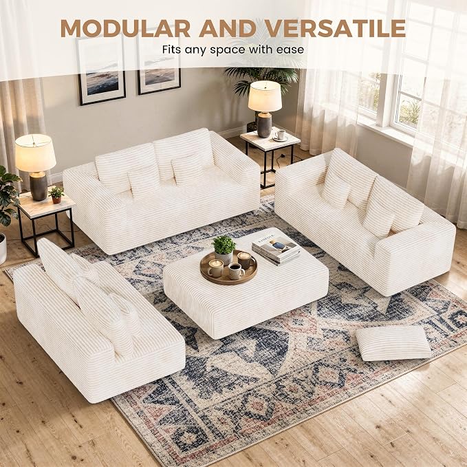 Luxanimarion 136'' Large Sectional Cloud Couches - Image 5