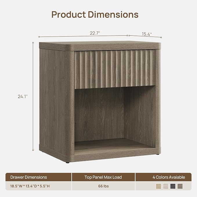 SICOTAS Night Stand Set of 2 Nightstands - Image 3