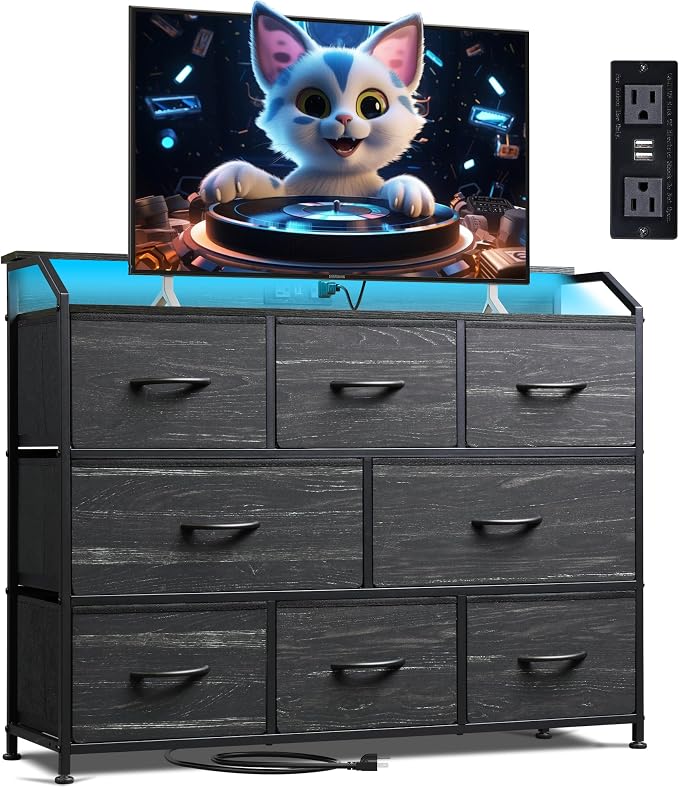WLIVE Led Dresser for Bedroom, TV Stand for Bedroom by WLIVE