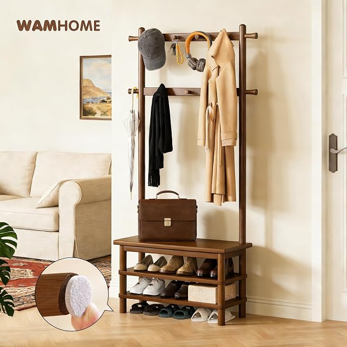 Hall Tree, 3-in-1 Entryway Bench - Image 6
