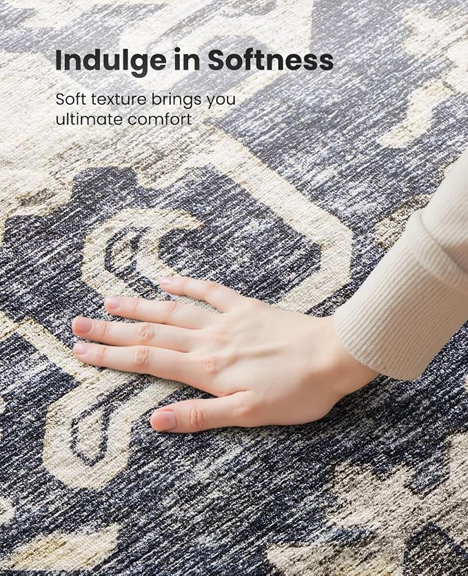 AMADA HOMEFURNISHING 5x7 Area Rugs, Washable Living Room Rug Low-Profile - Image 6
