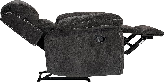 Betsy Furniture Modern Fabric Recliner Sofa Set, Loveseat w/Console, Recliner - Image 5