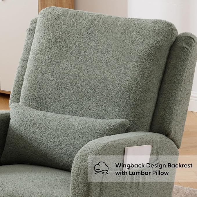 HCHAIRH Rocking Chair Nursery, Teddy Nursing Rocking Chairs, Upholstered - Image 6