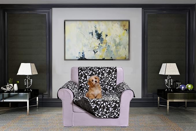 Elegant Comfort Quilted Furniture Protectors Solid and Printed Design by ELEGANTCOMFORT