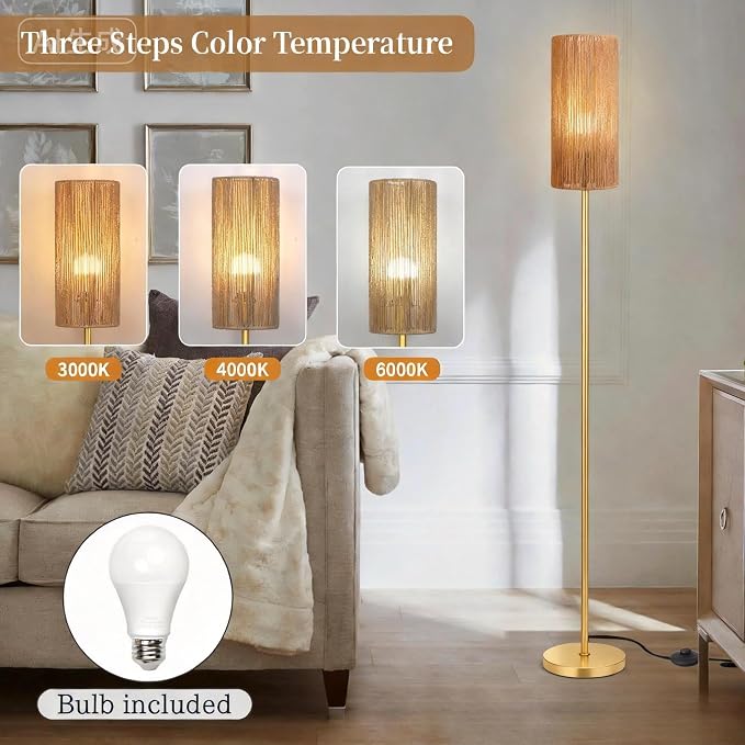 Ruiever Floor Lamp for Living Room, Farmhouse Floor lamp, Modern Standing lamp - Image 3