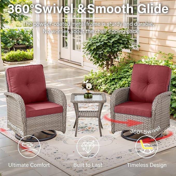 Belord 7 Piece Wicker Patio Furniture Set - Image 3