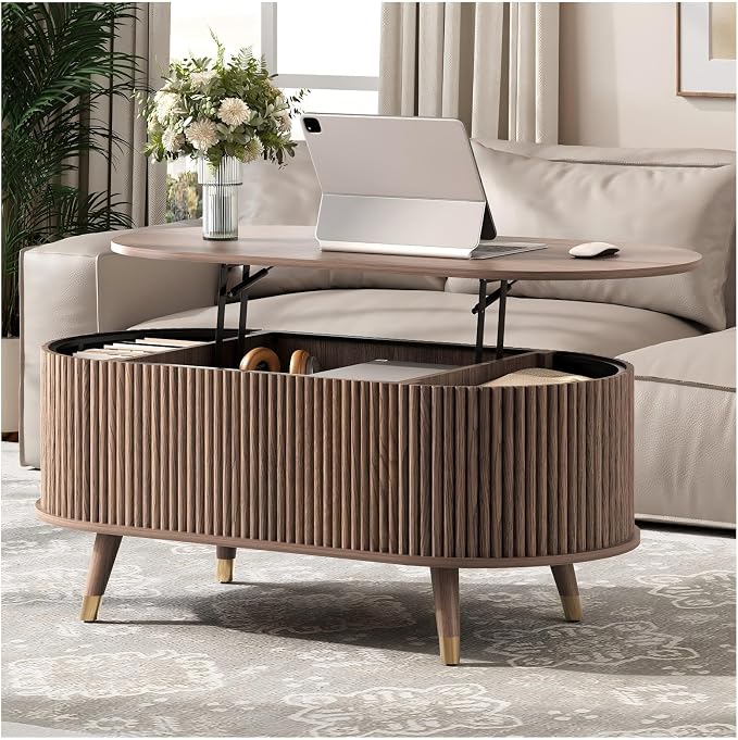 JOINICE 42.5" Oval Lift Top Coffee Table by Joinice