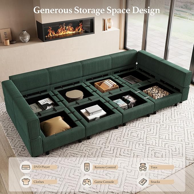Belffin 114.2" 8 Seats Modular Sectional Sofa - Image 3
