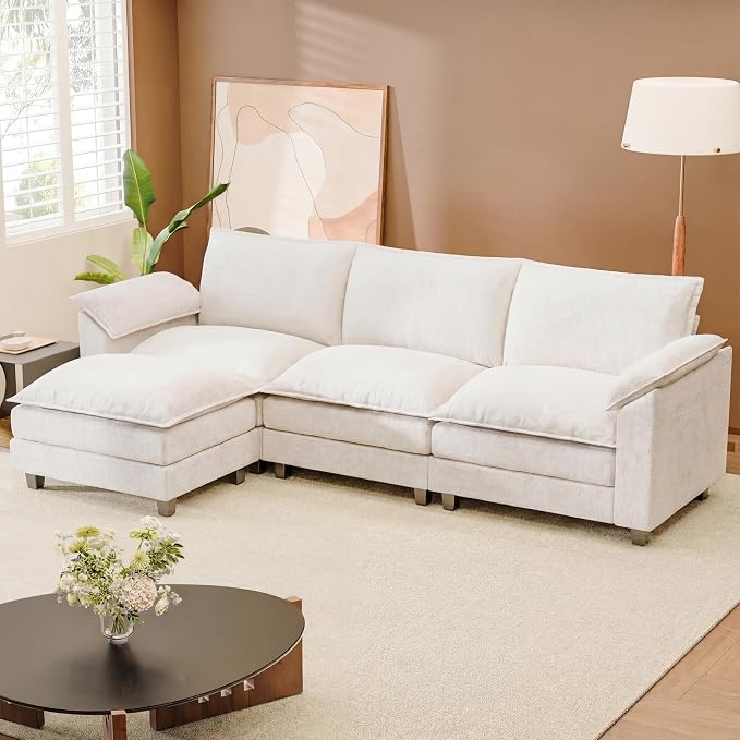 118.9" Modular Sectional Cloud Couch 3-Seat Sofa Set - Image 7