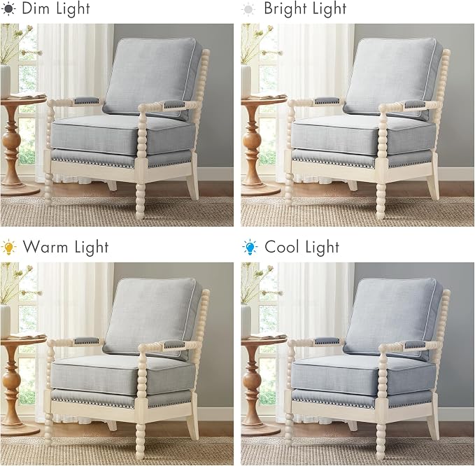Madison Park Accent Chairs for Living Room Farmhouse Modern Armchair, Solid Wood - Image 6