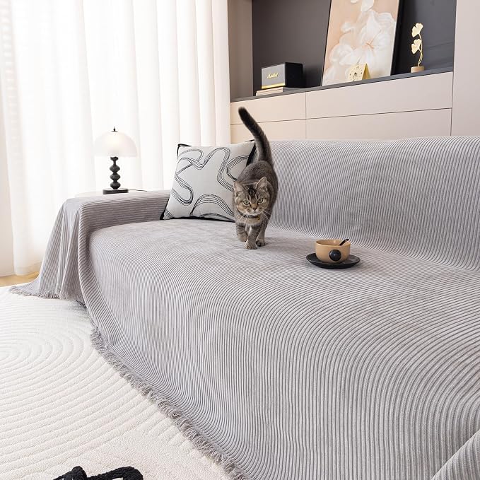 DREAMINGO Modern Minimalist Sofa Covers Washable Pet Furniture Protector Couch - Image 2